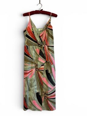 NWOT Jason Wu Linen Wrap Midi Dress